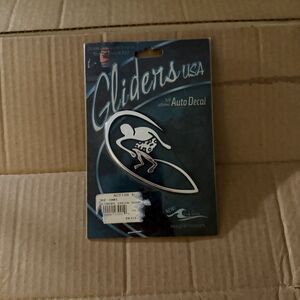 Gliders USA Self-Adhesive Auto Decal Surfer, early 2000s, new in box!